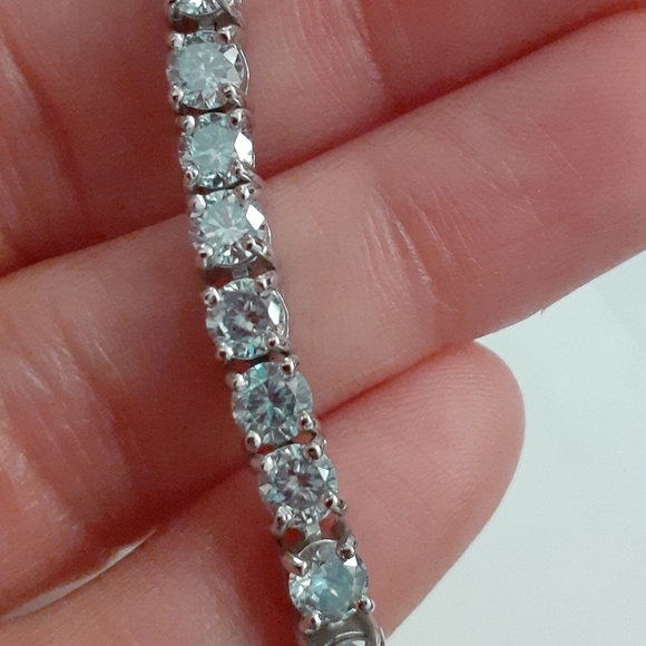 BLUE MOISSANITE TENNIS BRACELET - Picture 11 of 11